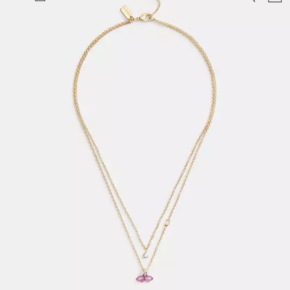 Coach Mini Bow Layered Necklace,NWT! - Picture 2 of 4